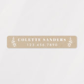 Rustieke neutrale waterdichte naam labels (Design 1)