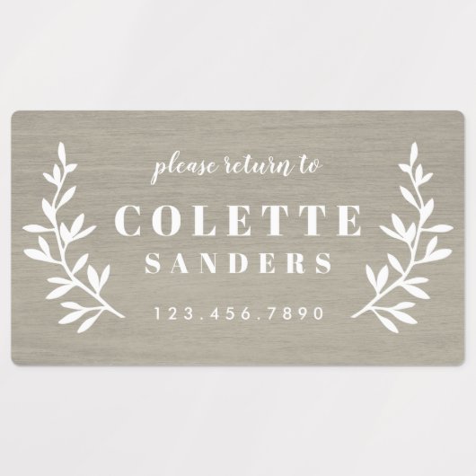 Rustieke Neutrals Trio Waterdichte Naam Labels (Design 2)