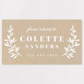 Rustieke Neutrals Trio Waterdichte Naam Labels (Design 1)