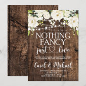 Rustieke Niets Fijne Gewoon Lief uitnodiging (Voorkant / Achterkant)