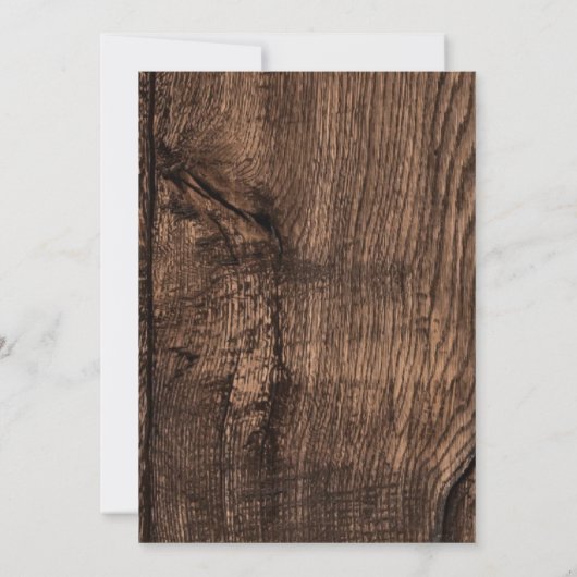 Rustieke Niets Gewoons Gewoon Liefde uitnodiging (Achterkant)