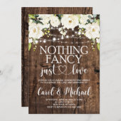 Rustieke Niets Gewoons Gewoon Liefde uitnodiging   (Voorkant / Achterkant)