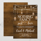 Rustieke Niets ingewikkelds Gewoon liefde uitnodig Kaart (Voorkant / Achterkant)