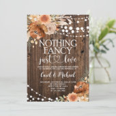 Rustieke Niets ingewikkelds Gewoon liefde uitnodig Kaart (Staand voorkant)