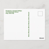 Rustieke nieuwe adres aankondiging weelderige bloe briefkaart (Achterkant)