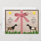 Rustieke Nigeriaanse Dwerg Geit Kerstgroet Feestdagenkaart (Voorkant)