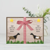 Rustieke Nigeriaanse Dwerg Geit Kerstgroet Feestdagenkaart (Staand voorkant)