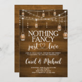 Rustieke Niks Gewoons Gewoon Lief uitnodiging (Voorkant / Achterkant)