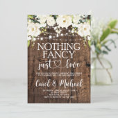 Rustieke Niks ingewikkelds Gewoon uitnodiging voor (Staand voorkant)