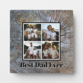 Rustieke noodlijdende boomring patroon foto papa fotoplaat (Voorkant)