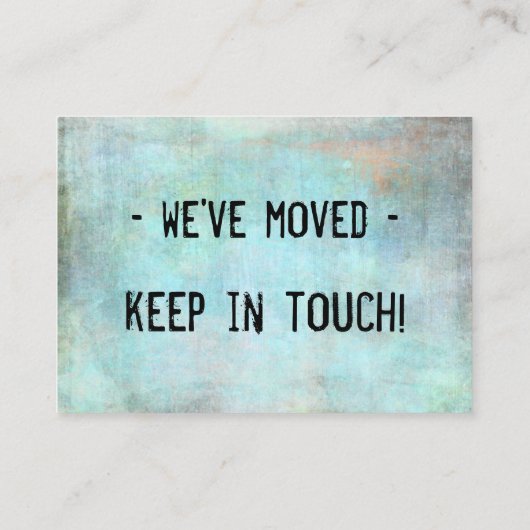 Rustieke noodlijdende Grunge We hebben Handout Kaa Visitekaartje (Achterkant)