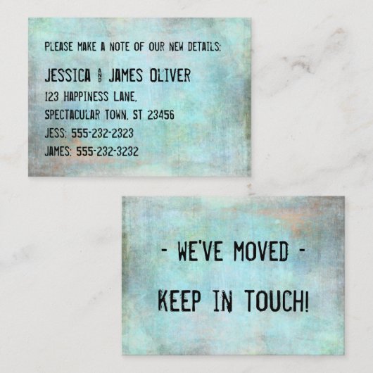 Rustieke noodlijdende Grunge We hebben Handout Kaa Visitekaartje (Voorkant / Achterkant)