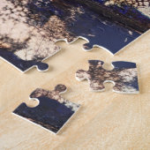 Rustieke Noodlijdende USA Vlag Rood Wit Blauw Legpuzzel (Zijkant)