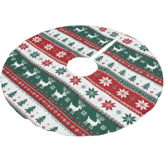 Rustieke Noordse Fair Isle Rendier Kerstboom Sk Rok