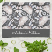 Rustieke Nordic Fairies Folk Art Aangepaste naam Theedoek (Gevouwen)