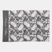 Rustieke Nordic Fairies Folk Art Aangepaste naam Theedoek (Horizontaal)