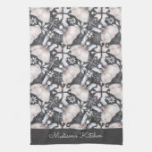 Rustieke Nordic Fairies Folk Art Aangepaste naam Theedoek (Verticaal)