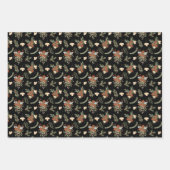 Rustieke Nordic feeën dennenhuizen volkskunst Inpakpapier Vel (Voorkant 3)