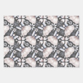 Rustieke Nordic feeën dennenhuizen volkskunst Inpakpapier Vel (Voorkant)