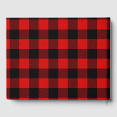Rustieke Nordic Plaid Kerst Gnomen Gastenboek (Achterkant)