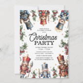 Rustieke Notenkraker Kerst Vakantie Party Kaart (Voorkant)