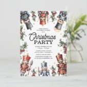 Rustieke Notenkraker Kerst Vakantie Party Kaart (Staand voorkant)