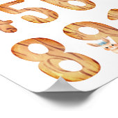 Rustieke nummers jongen kwekerij poster (Hoek)