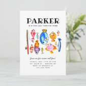 Rustieke O-Fish-al Reel Fun Fish Viste Verjaardag Kaart (Staand voorkant)