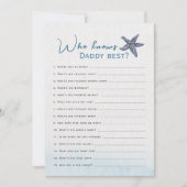 Rustieke oceaan die kent papa Baby shower spel Kaa Kaart (Voorkant)