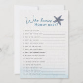 Rustieke oceaan die mama Baby shower spel Kaart ke (Voorkant)