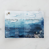 Rustieke oceaangevouwen huwelijksprogramma programma (Binnen)