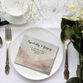 Rustieke Ocean Beach Abstract Landschap Minimalist All In One Uitnodiging