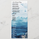 Rustieke Ocean Bridal Party Flat Programma Programmakaart (Achterkant)