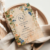 Rustieke ochtend glorie tuin bruiloft kaart