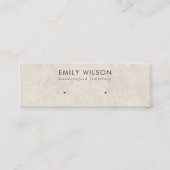RUSTIEKE OFF WIT GRIJS STUCCO STUD OORBEL DISPLAY MINI VISITEKAARTJE (Voorkant)