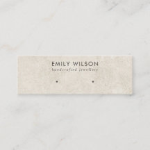 RUSTIEKE OFF WIT GRIJS STUCCO STUD OORBEL DISPLAY