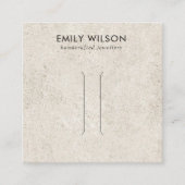 RUSTIEKE OFF WITTE STUCCO HAARCLIP DISPLAY KAART VIERKANTE VISITEKAARTJE (Voorkant)