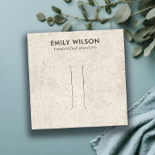 RUSTIEKE OFF WITTE STUCCO HAARCLIP DISPLAY KAART VIERKANTE VISITEKAARTJE