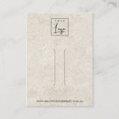 RUSTIEKE OFF WITTE STUCCO HAARCLIP DISPLAY KAART VISITEKAARTJE (Voorkant)