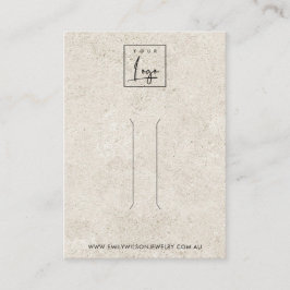 RUSTIEKE OFF WITTE STUCCO HAARCLIP DISPLAY KAART VISITEKAARTJE