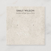 RUSTIEKE OFF WITTE STUCCO STUD OORBEL DISPLAY KAAR VIERKANTE VISITEKAARTJE (Voorkant)