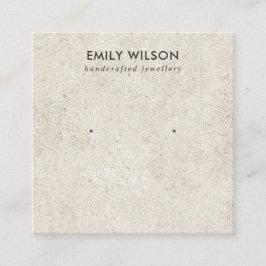 RUSTIEKE OFF WITTE STUCCO STUD OORBEL DISPLAY KAAR VIERKANTE VISITEKAARTJE