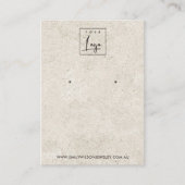 RUSTIEKE OFF WITTE STUCCO STUD OORBEL DISPLAY KAAR VISITEKAARTJE (Voorkant)