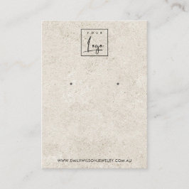 RUSTIEKE OFF WITTE STUCCO STUD OORBEL DISPLAY KAAR VISITEKAARTJE