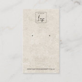 RUSTIEKE OFF WITTE STUCCO STUD OORBEL DISPLAY KAAR VISITEKAARTJE (Voorkant)