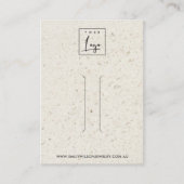 RUSTIEKE OFF WITTE TERRAZZO HAARCLIP DISPLAY KAART VISITEKAARTJE (Voorkant)