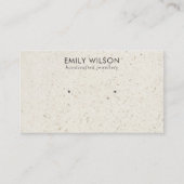 RUSTIEKE OFF WITTE TERRAZZO STUD OORBEL DISPLAY VISITEKAARTJE (Voorkant)