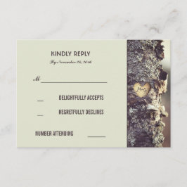 Rustieke Old Tree Wedding RSVP Kaarten Kaartje