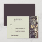 Rustieke Old Tree Wedding RSVP Kaarten Kaartje (Voorkant / Achterkant)