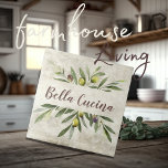 Rustieke olijf & takken Bella Cucina Brown Tegeltje<br><div class="desc">Bella Cucina Rustieke waterverf olijf boeket van takken & bladeren. Bruin schrift. Mix & match met andere tegels in hetzelfde coördinerende thema om je perfecte look te creëer. 100% klanttevredenheid met "Zazzle" elke dag.</div>